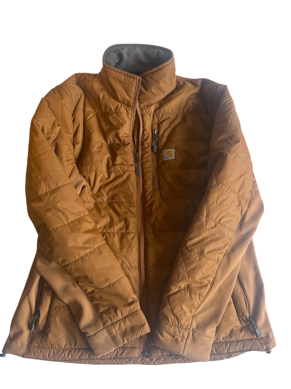 Carhartt Women's Rain Defender Lightweight Insulated Puffer Jacket Brown Size M